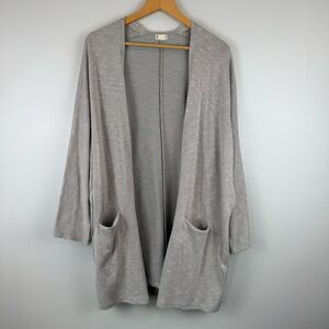 Donni. Sandwash Ribbed Cardigan One Size Fits All OSFA